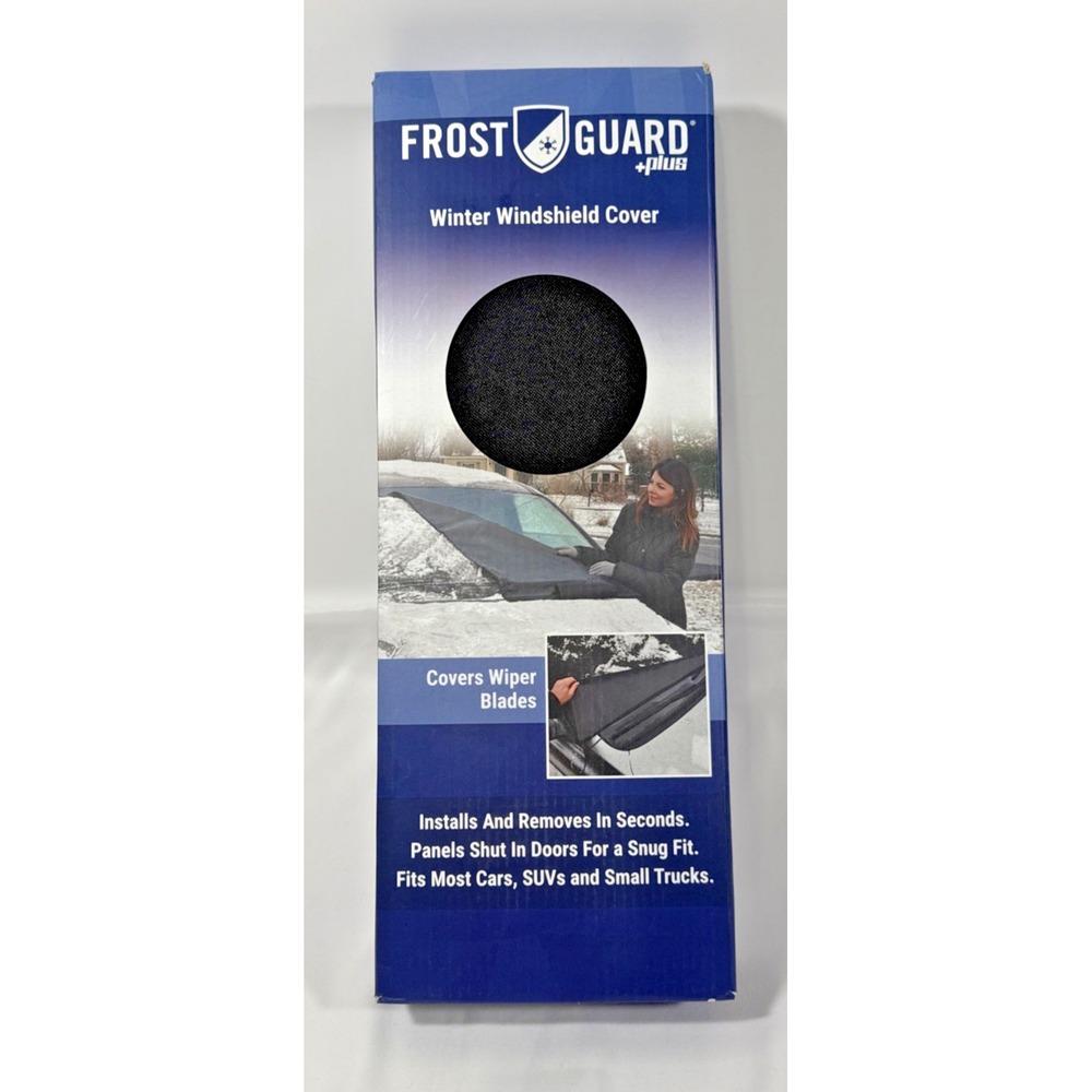Frost Guard Plus Winter Windshield Cover Universal Black 61x41 Wiper Protection